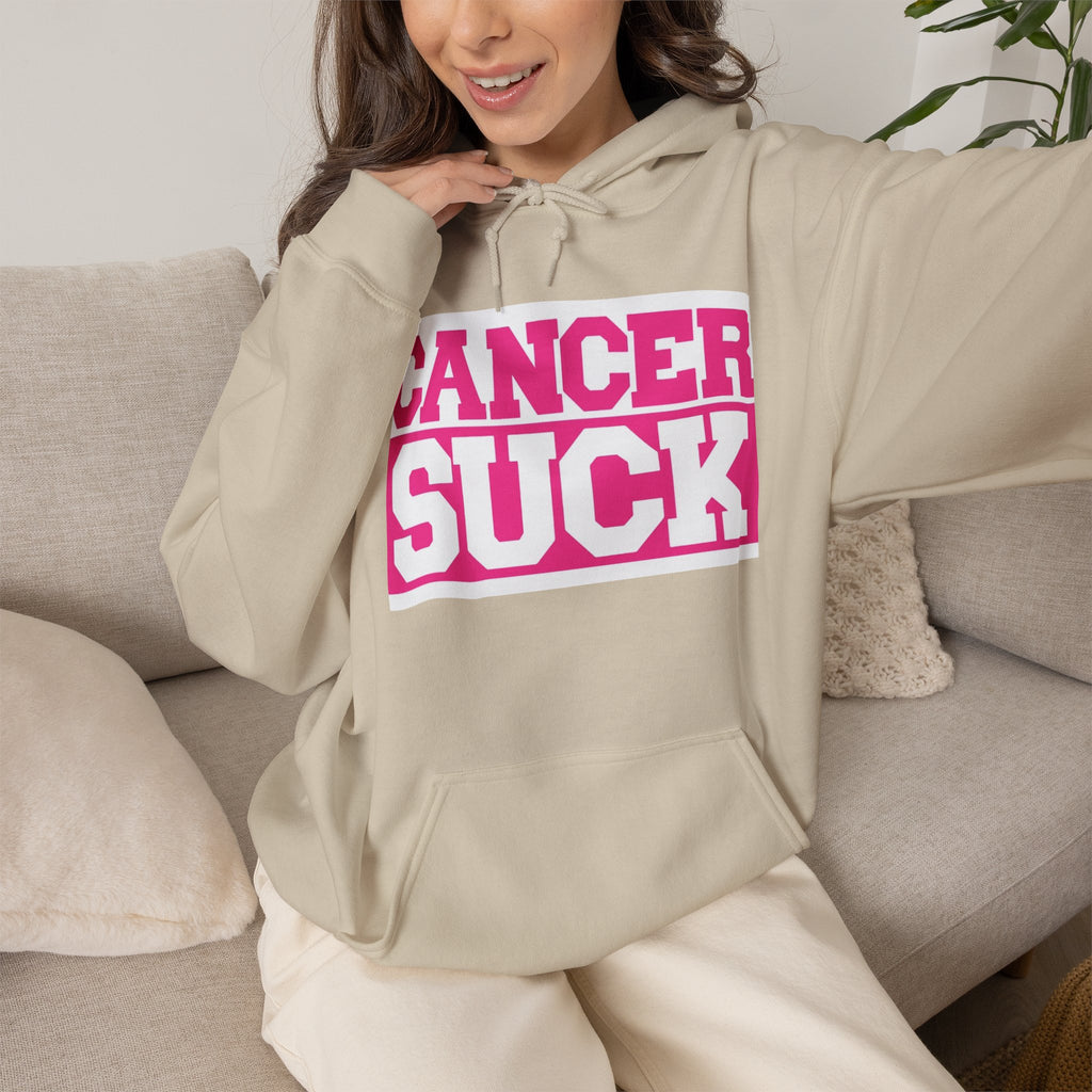 Cancer Suck Hoodie — Bold Pink Breast Cancer Awareness Sweatshirt