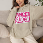 Cancer Suck Hoodie — Bold Pink Breast Cancer Awareness Sweatshirt