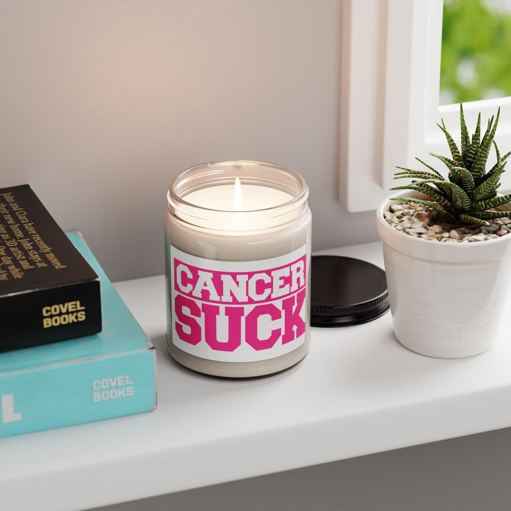 Cancer Suck Soy Candle — 9 oz Scented Support Candle