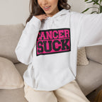 Cancer Suck Hoodie — Pink Awareness Statement Pullover