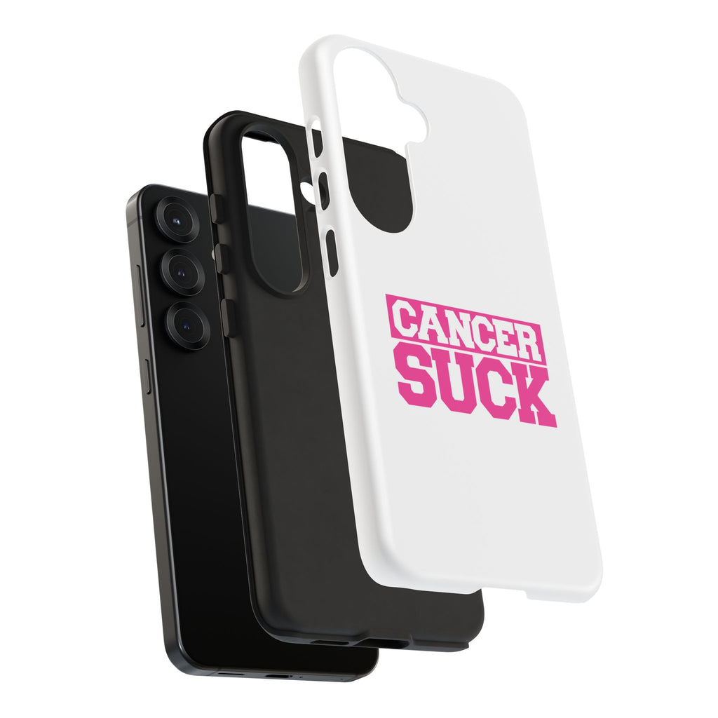 Phone Case - "Cancer Suck" Pink Awareness Tough Case