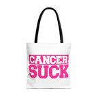 Cancer Suck Pink Awareness Tote Bag