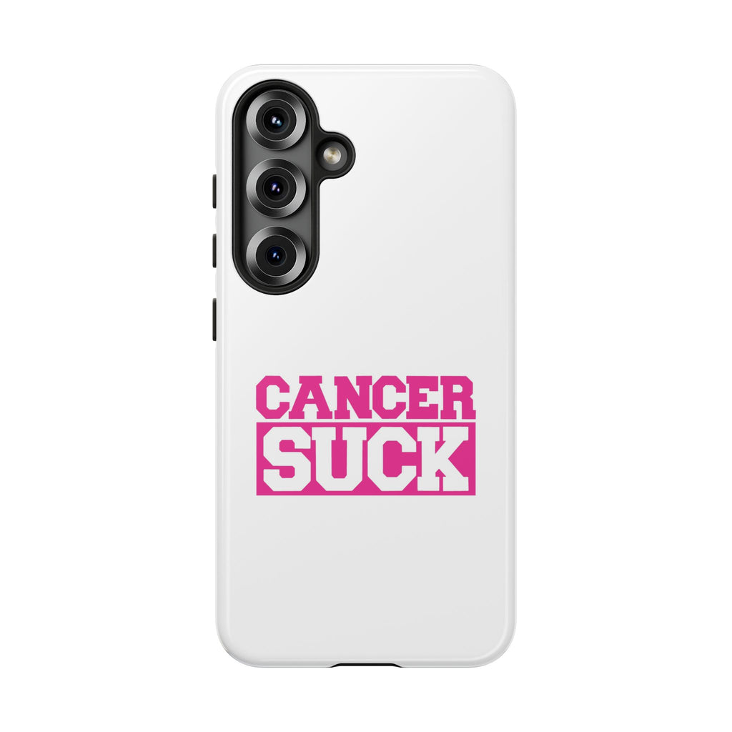 Phone Case — "CANCER SUCK" Pink Awareness Tough Case