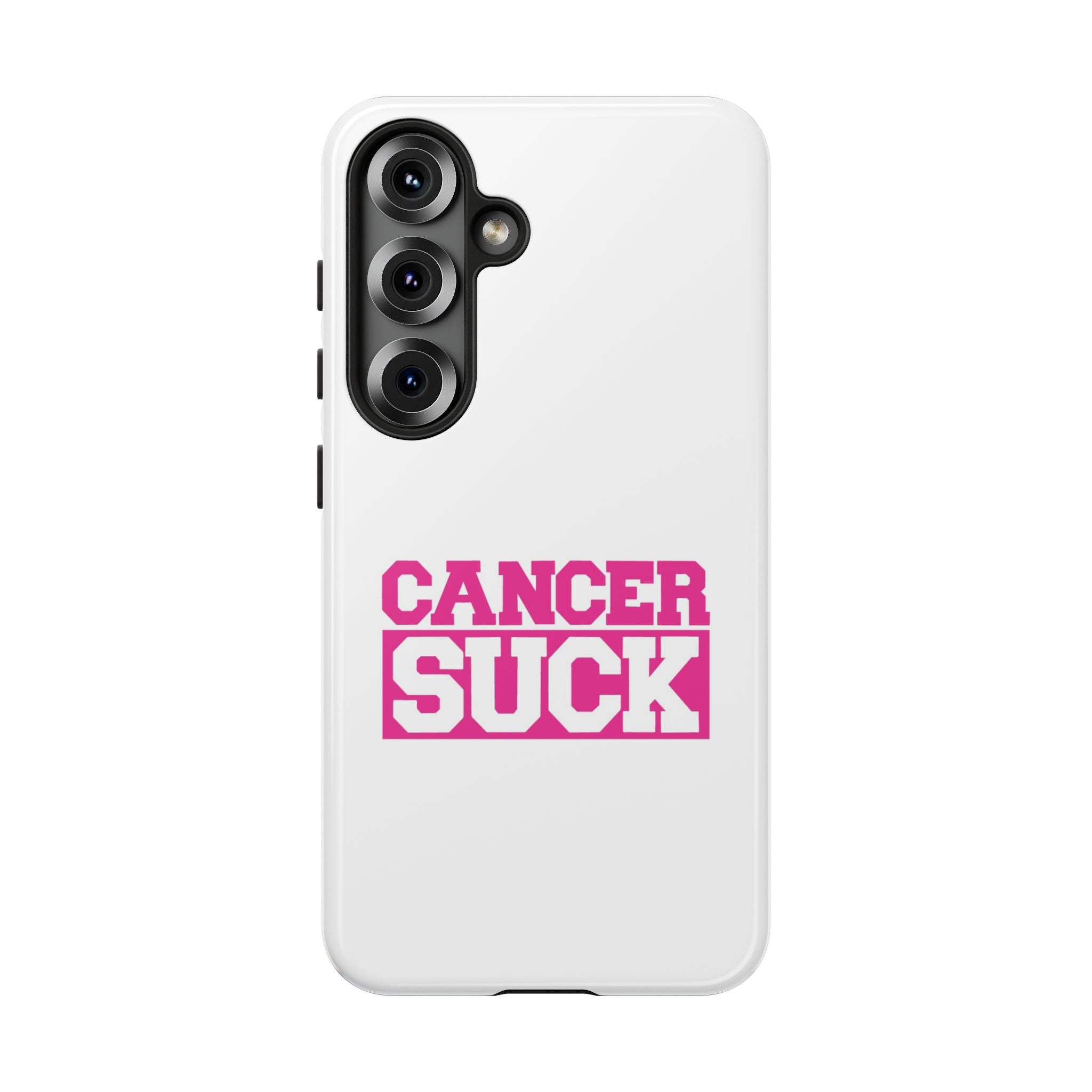 Phone Case — "CANCER SUCK" Pink Awareness Tough Case