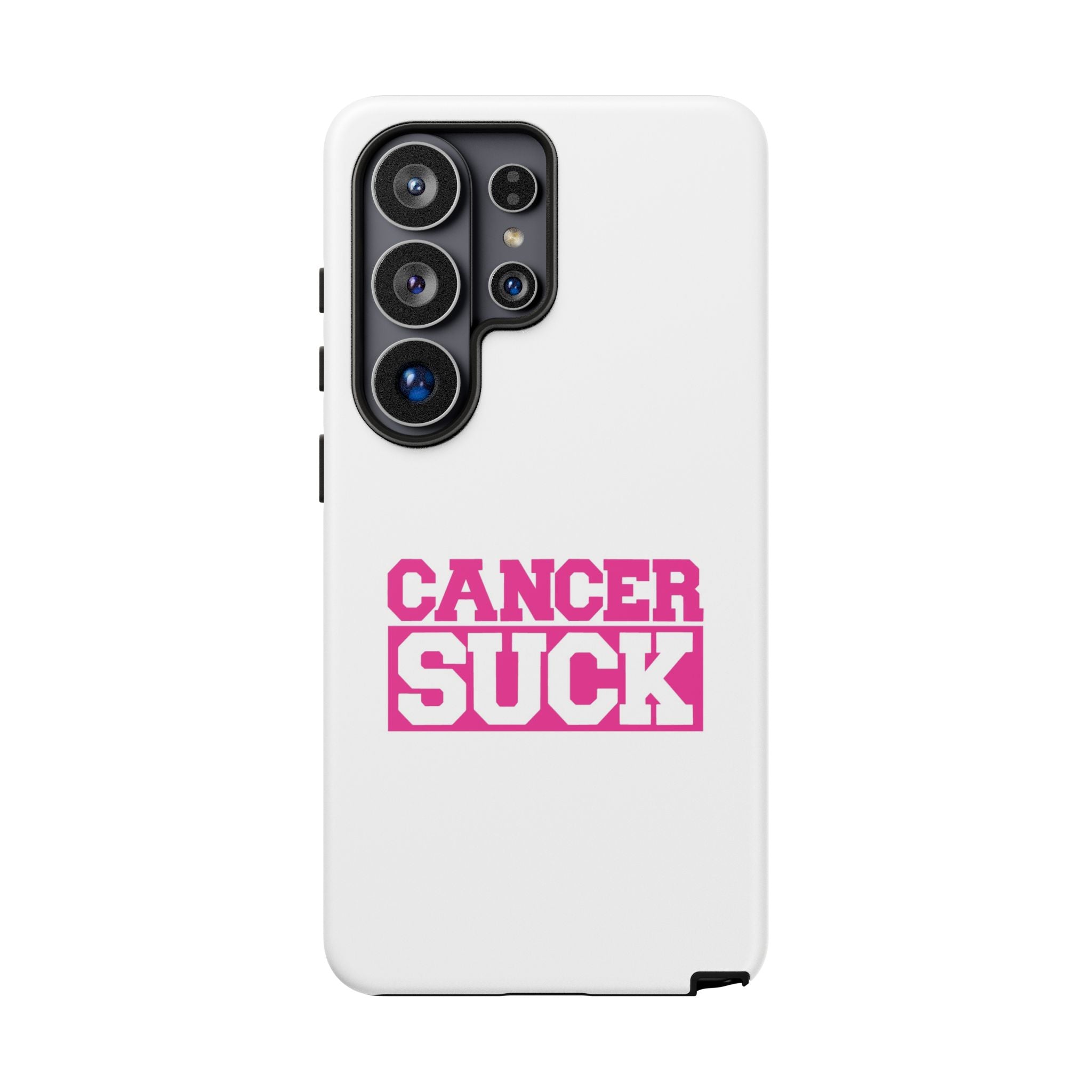 Phone Case — "CANCER SUCK" Pink Awareness Tough Case