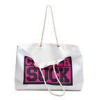 Cancer Suck Weekender Bag — Pink Bold Statement Travel Tote for Survivors & Supporters