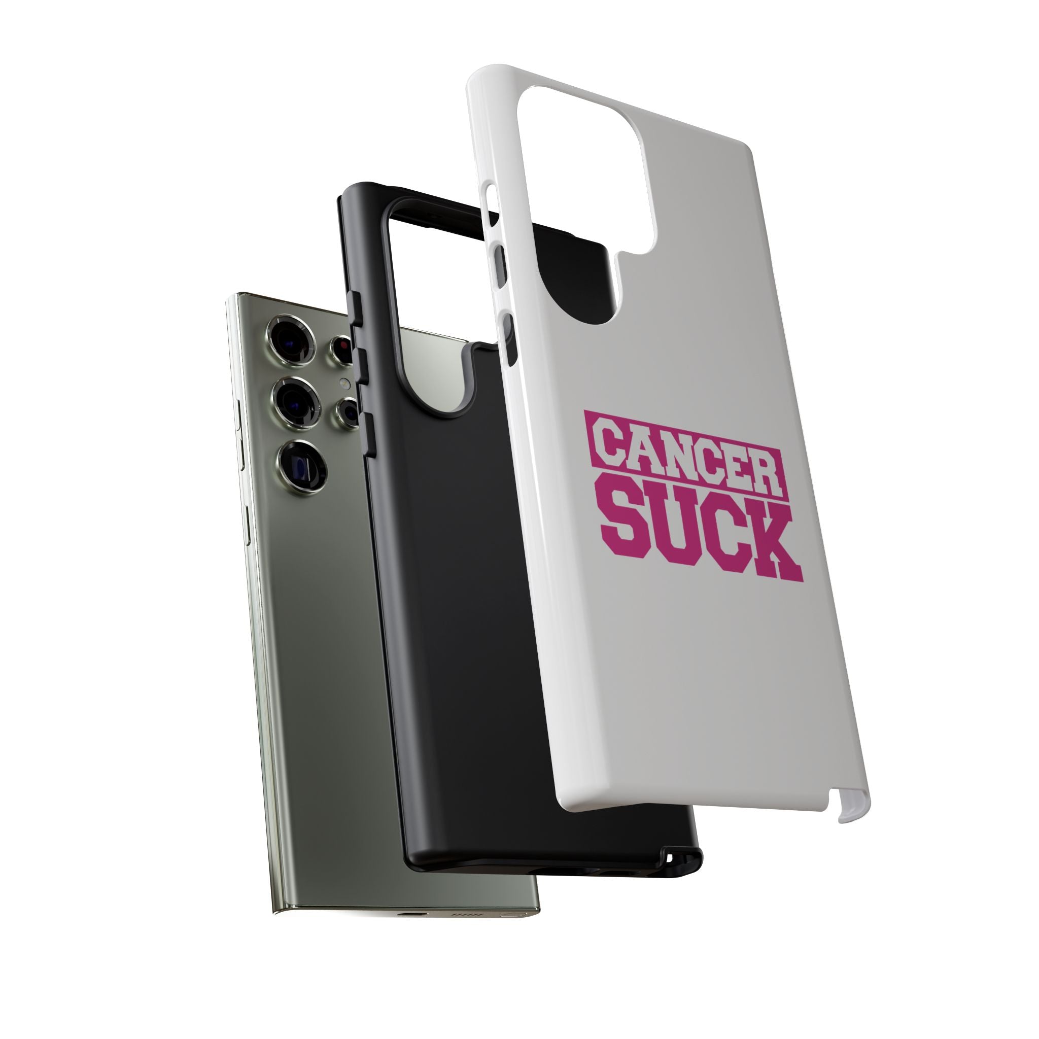 Phone Case - "Cancer Suck" Pink Awareness Tough Case