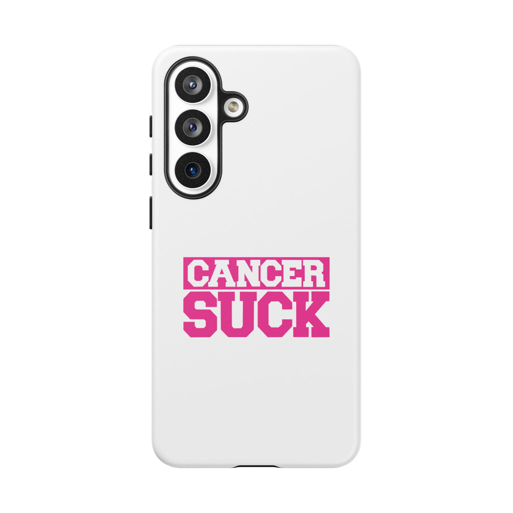 Phone Case - "Cancer Suck" Pink Awareness Tough Case