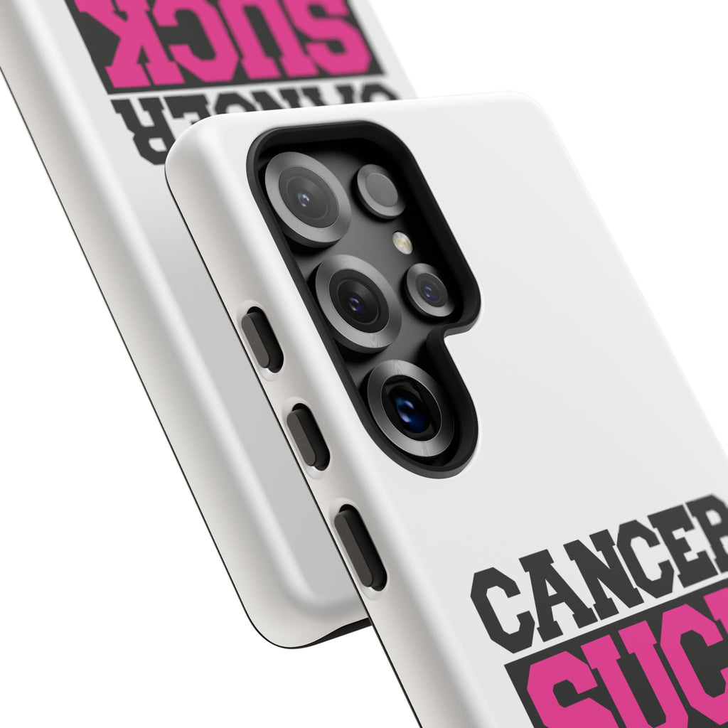 Phone Case — "Cancer Suck" Pink Awareness Tough Case