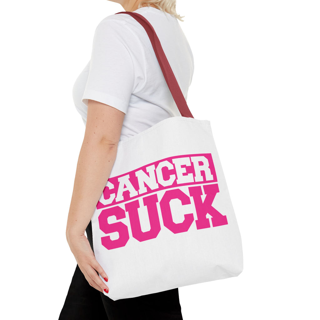 Cancer Suck Pink Awareness Tote Bag