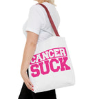 Cancer Suck Pink Awareness Tote Bag