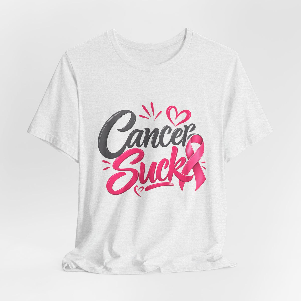 Breast Cancer Awareness Tee — "Cancer Sucks" Pink Ribbon Shirt