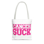 Cancer Suck Pink Awareness Tote Bag