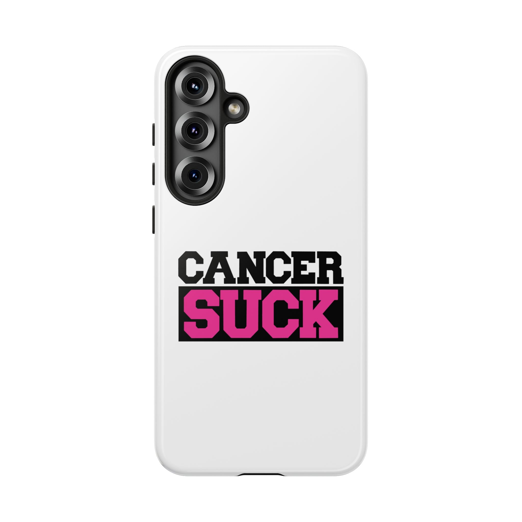 Phone Case — "Cancer Suck" Pink Awareness Tough Case