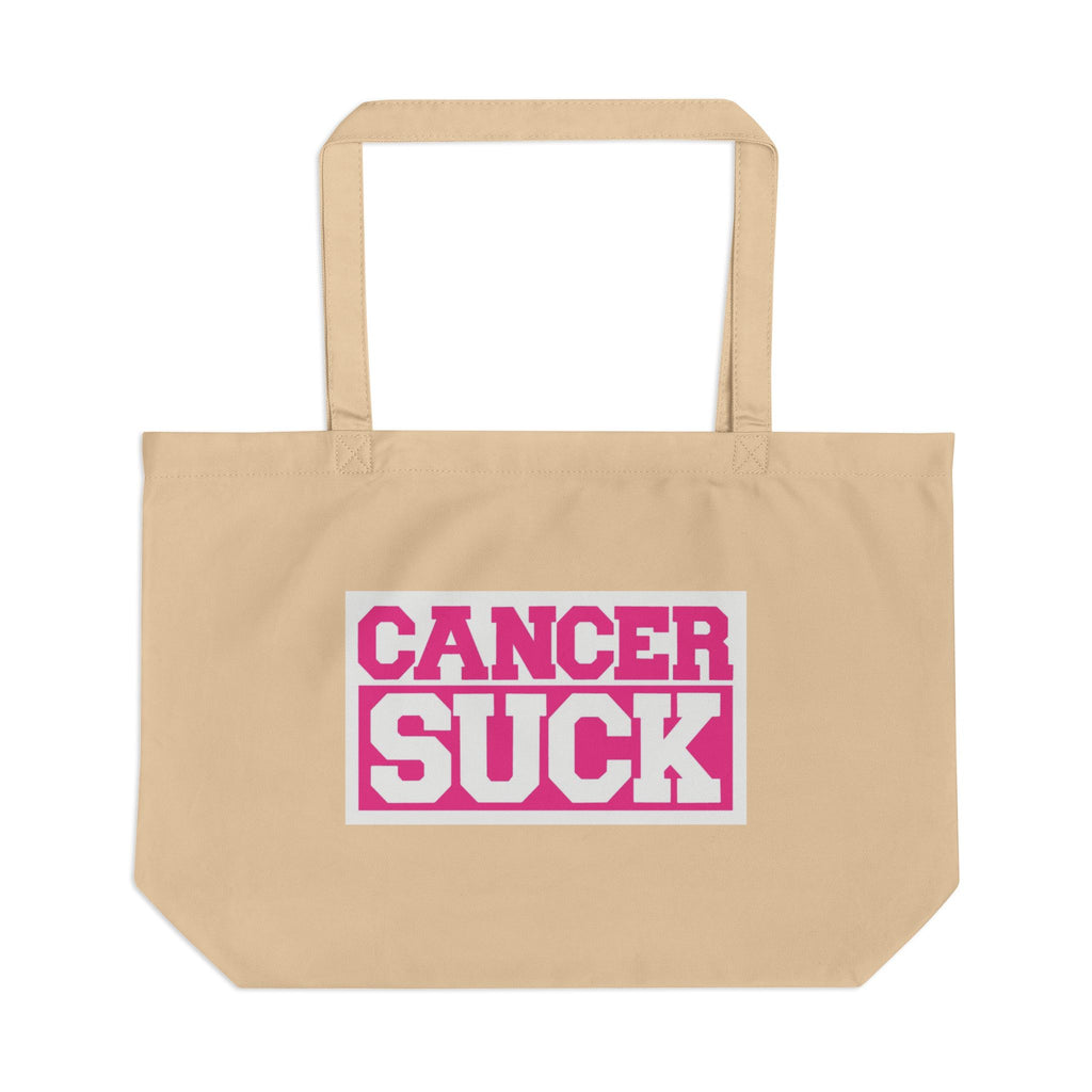 Cancer Suck Eco Tote - Pink Awareness Reusable Shopper