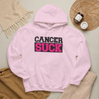 Cancer Suck Hoodie — Pink Awareness Support Pullover