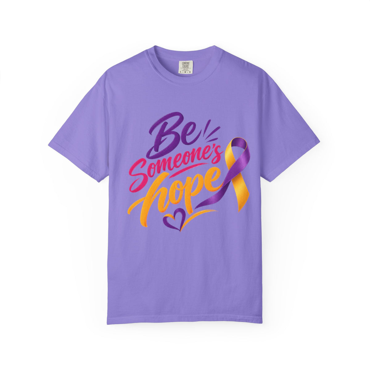 Be Someone's Hope T-Shirt — Purple & Gold Awareness Ribbon Tee