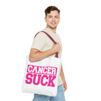 Cancer Suck Pink Awareness Tote Bag