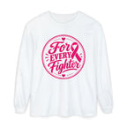 Breast Cancer Awareness Long Sleeve Tee - "For Every Fighter" Pink Ribbon