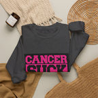 Crewneck Sweatshirt — "Cancer Suck" Bold Pink Awareness Pullover