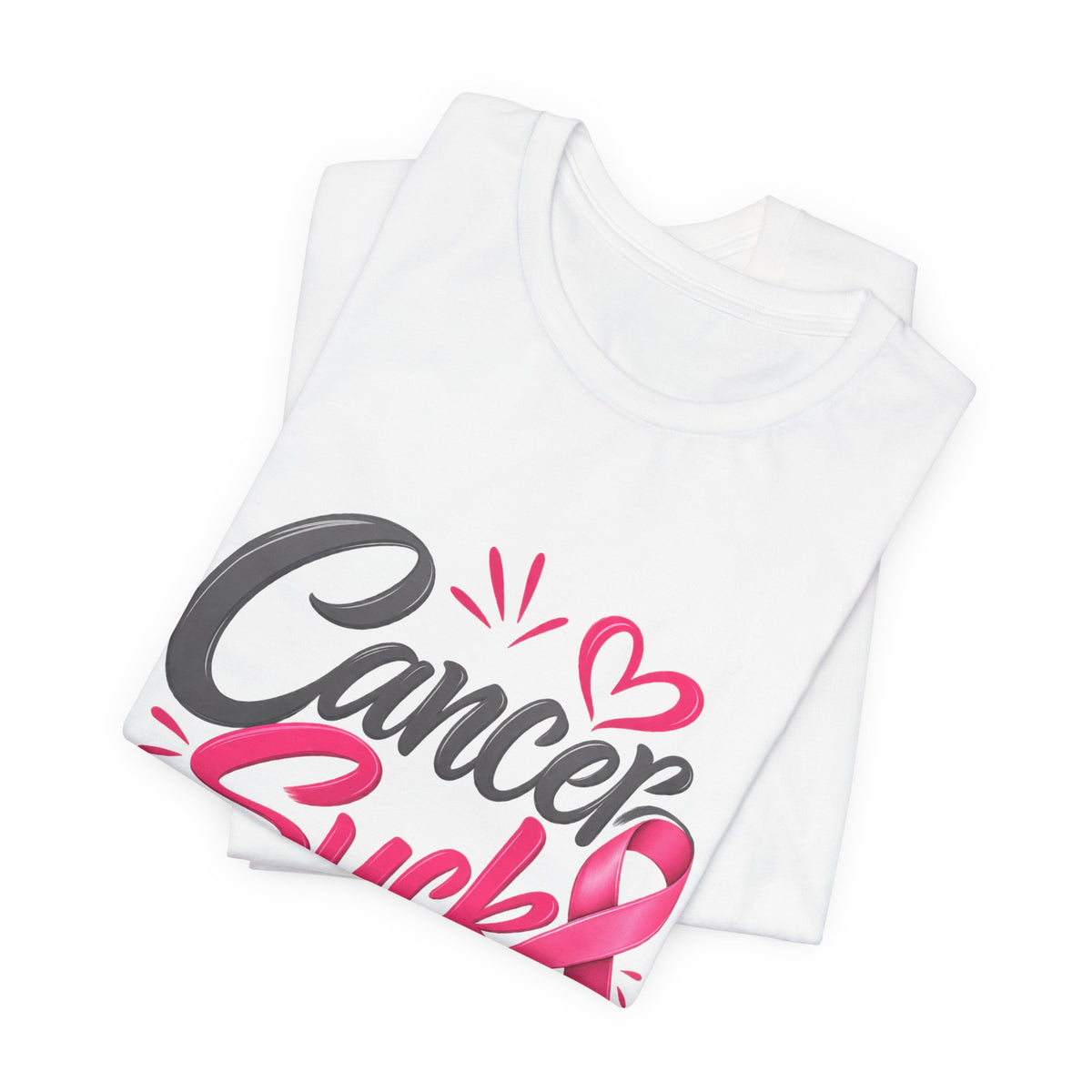 Breast Cancer Awareness Tee — "Cancer Sucks" Pink Ribbon Shirt