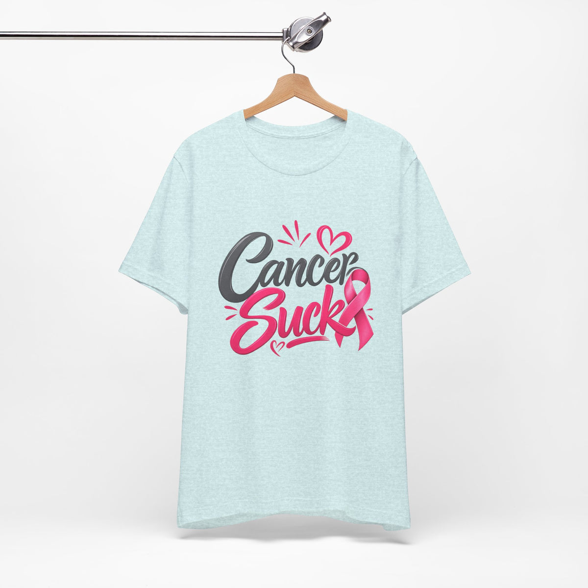 Breast Cancer Awareness Tee — "Cancer Sucks" Pink Ribbon Shirt