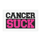 Cancer Suck Car Magnet – Pink Awareness Ribbon Support Sticker