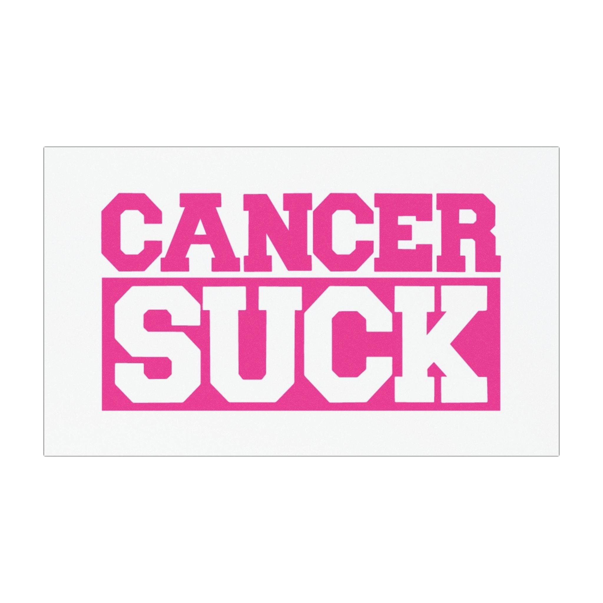 Car Magnet — "CANCER SUCK" Pink Awareness Support Sticker