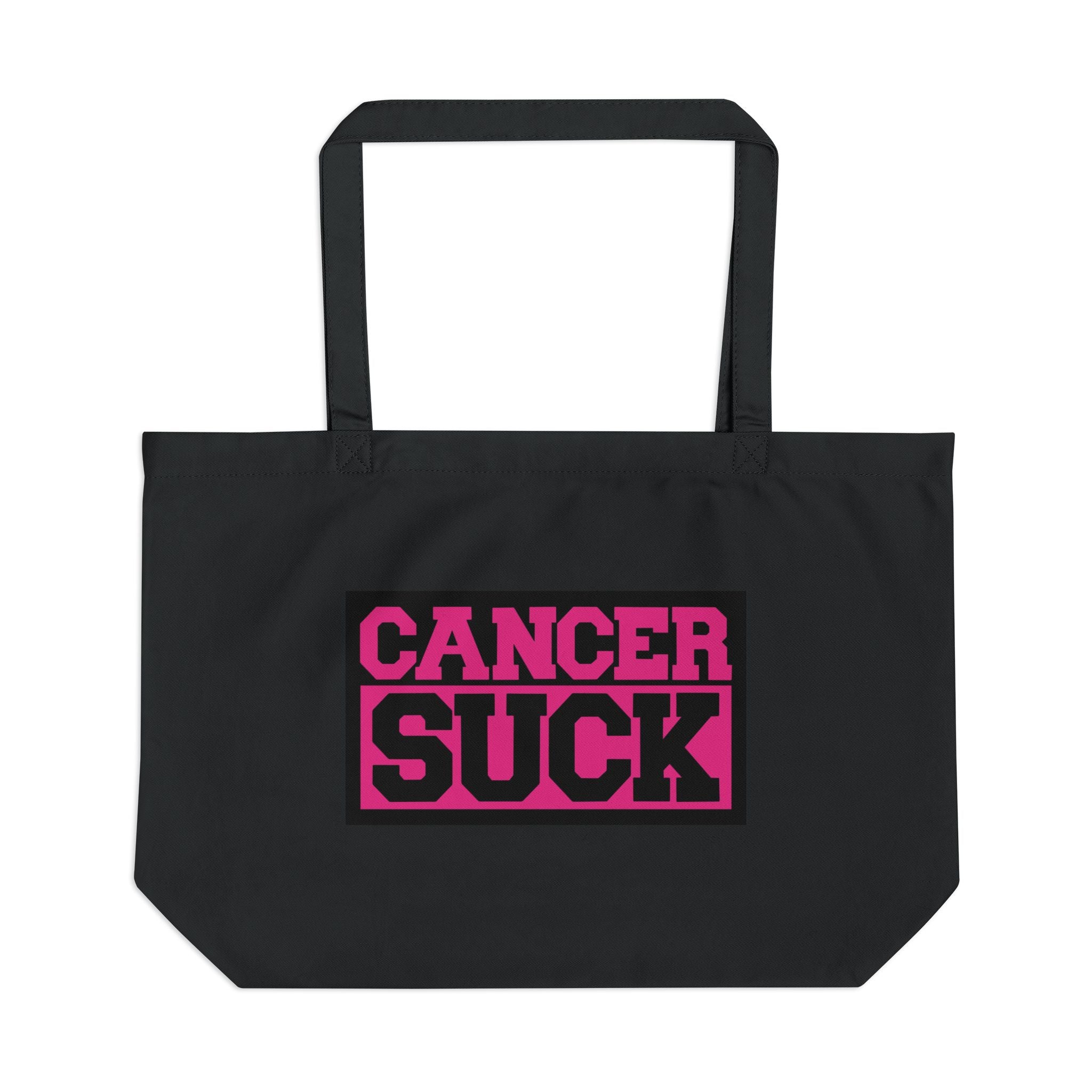Cancer Suck Canvas Tote — Large Eco Bag for Cancer Awareness & Support