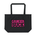 Cancer Suck Canvas Tote — Large Eco Bag for Cancer Awareness & Support