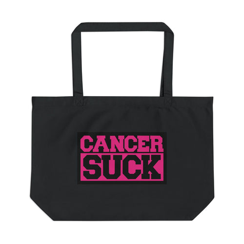 Cancer Suck Canvas Tote — Large Eco Bag for Cancer Awareness & Support