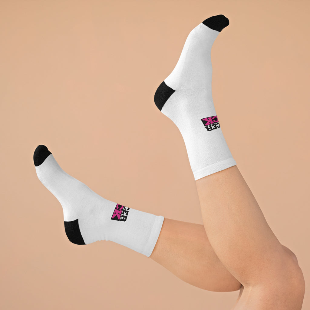 Socks — 'Cancer Sucks' Recycled Poly Awareness Crew Socks