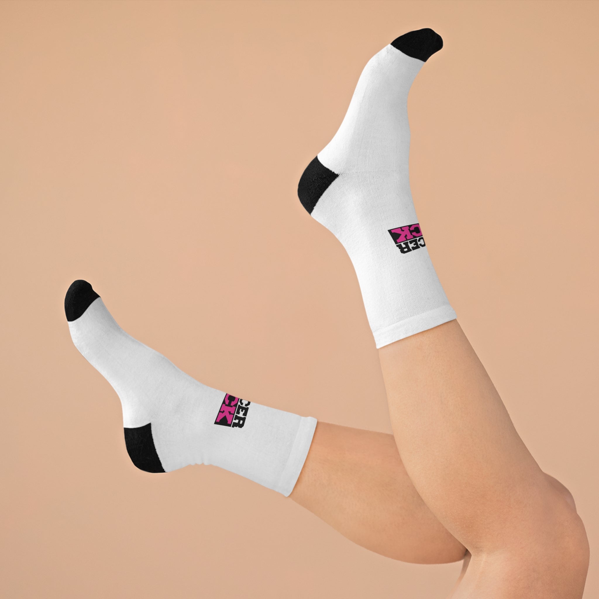 Socks — 'Cancer Sucks' Recycled Poly Awareness Crew Socks