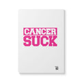 Cancer Suck Softcover Journal — Pink Awareness Notebook with Inside Prints