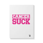 Cancer Suck Softcover Journal — Pink Awareness Notebook with Inside Prints