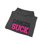 Cancer Suck Hoodie — Pink Awareness Support Pullover