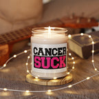 Cancer Suck Soy Candle — 9oz Scented Awareness Candle