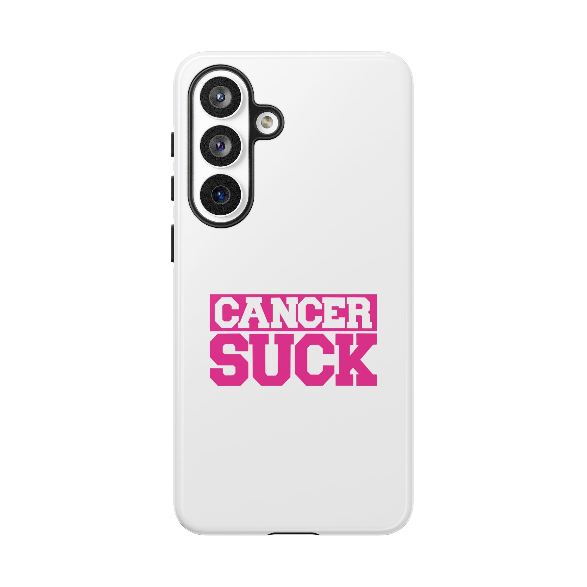 Phone Case - "Cancer Suck" Pink Awareness Tough Case