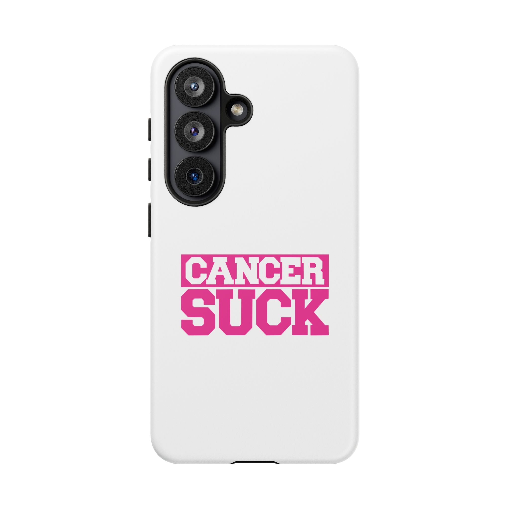 Phone Case - "Cancer Suck" Pink Awareness Tough Case