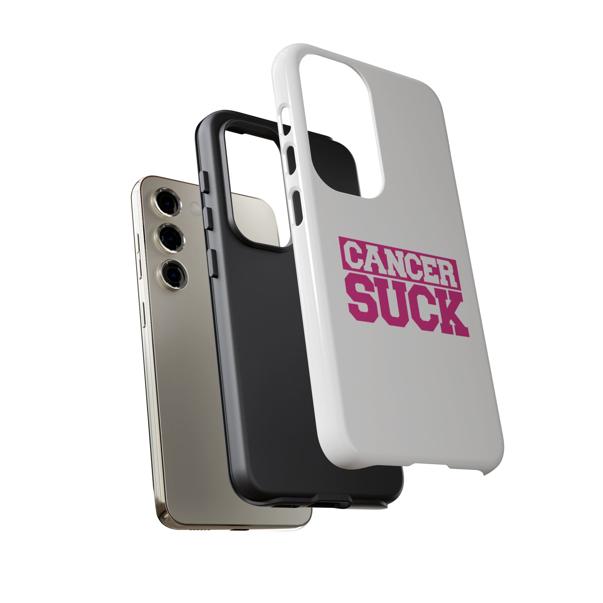 Phone Case - "Cancer Suck" Pink Awareness Tough Case