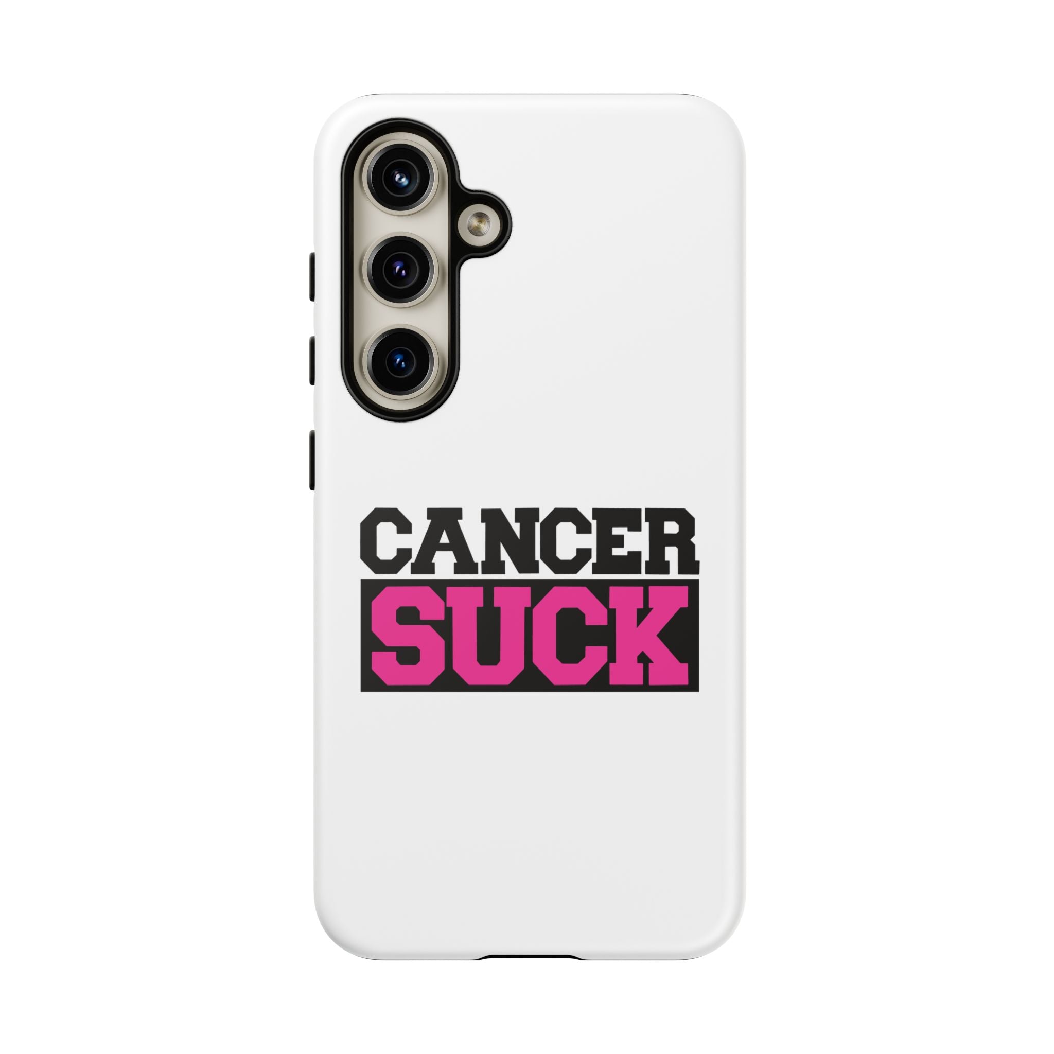 Phone Case — "Cancer Suck" Pink Awareness Tough Case