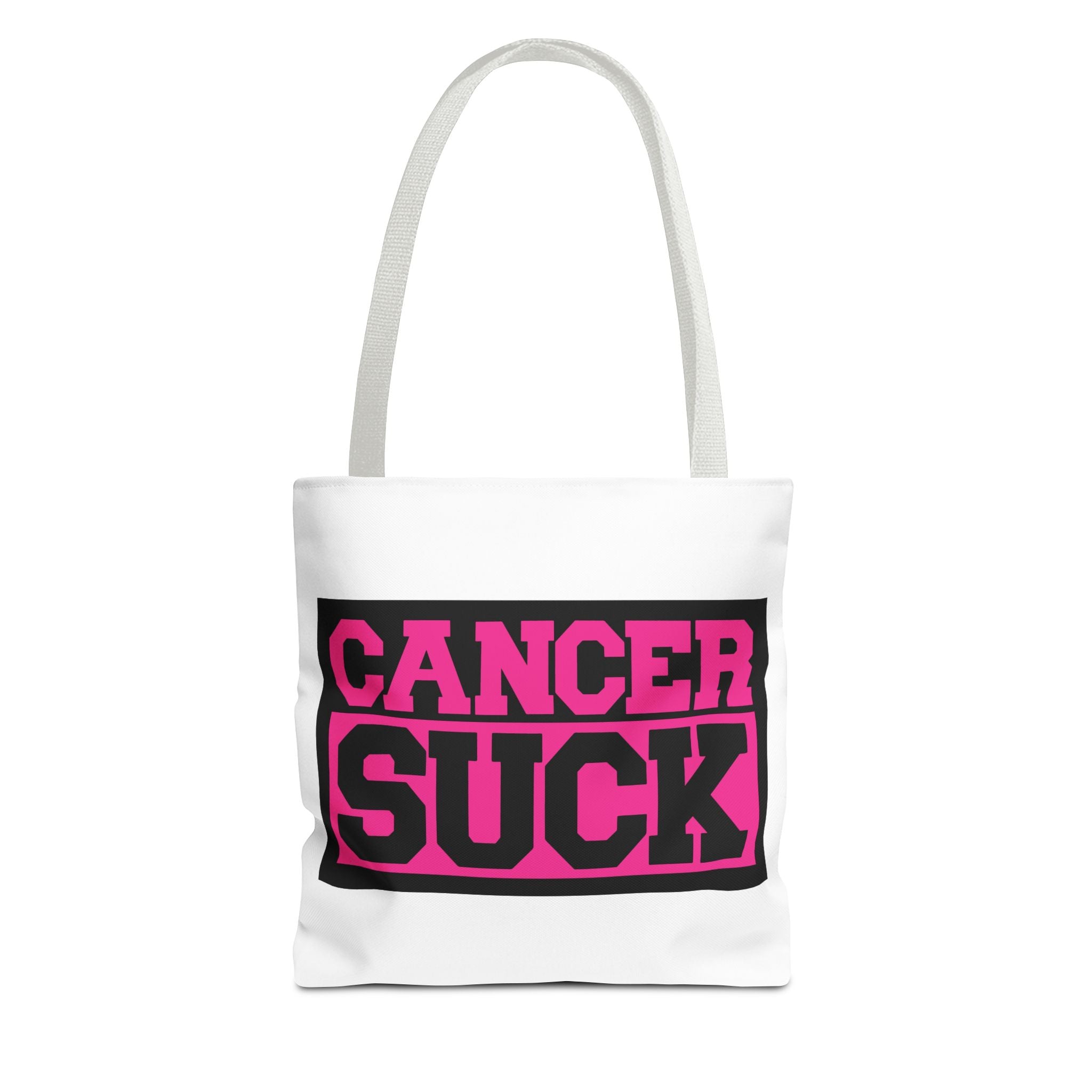 Canvas Tote Bag — "Cancer Suck" Bold Pink Awareness Tote