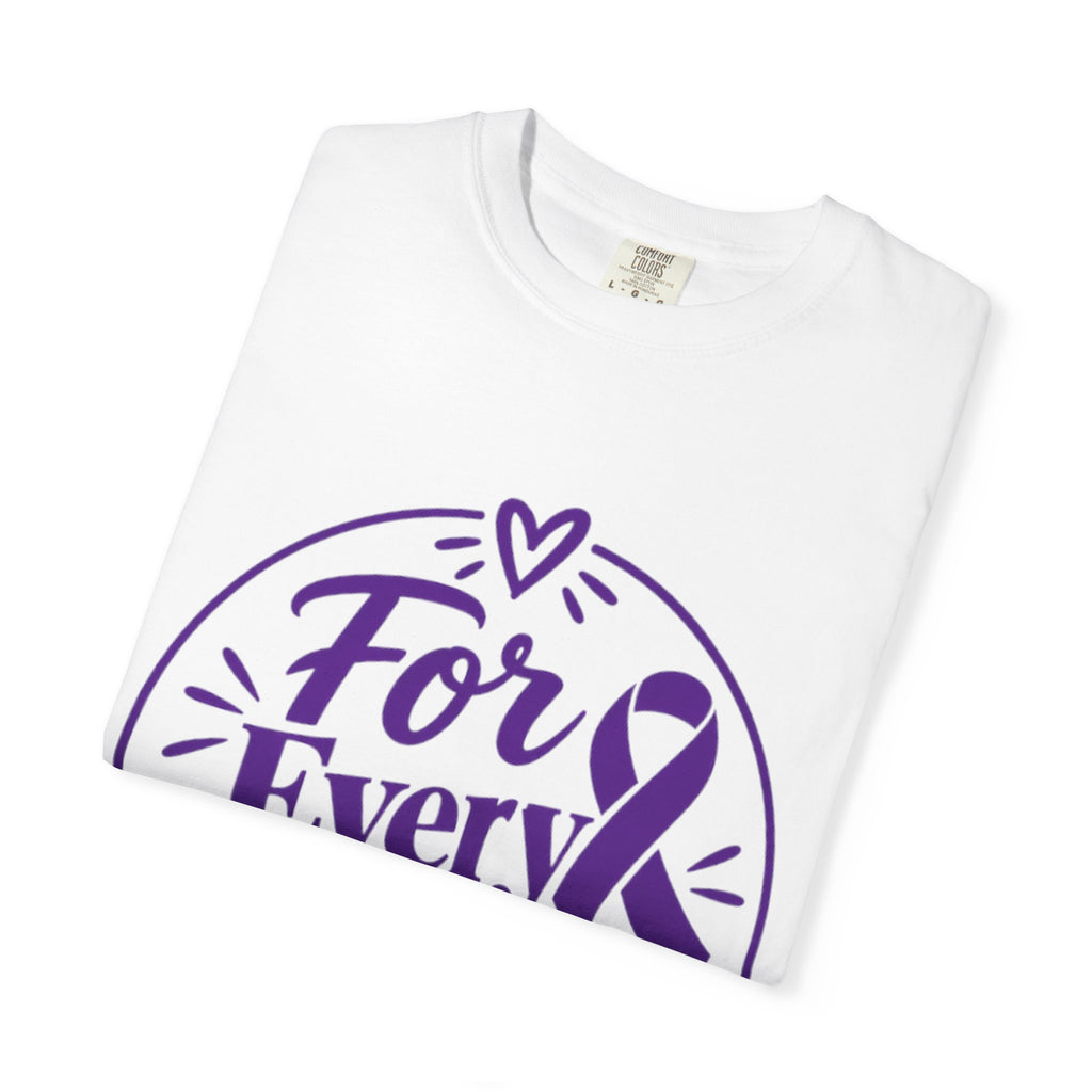 For Every Fighter T-Shirt — Cancer Awareness Purple Ribbon Support Tee