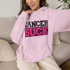 Cancer Suck Hoodie — Pink Awareness Support Pullover