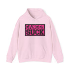 Cancer Suck Hoodie — Pink Awareness Statement Pullover